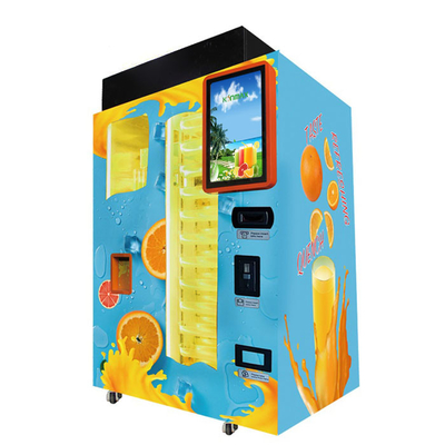 Distributeur automatique automatique de jus d'orange de paiement de monnaie et de billet avec le système de refroidissement