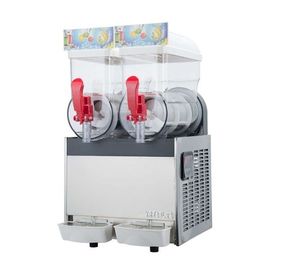 Machine de Smoothie de machine de neige fondue de glace de deux cuvettes avec un système plus frais pour le restaurant