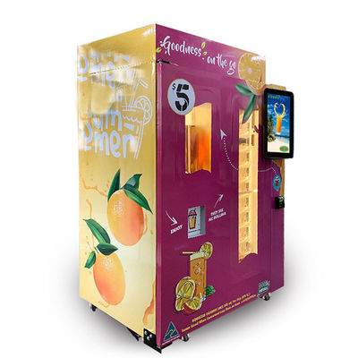 Paiement en espèces frais automatisé de pièce de monnaie de distributeur automatique de jus d'orange de centre commercial