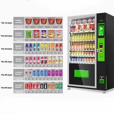 grand casse-croûte d'ascenseur de capacité et distributeur automatique de boissons avec R290/R513A/R1234YF réfrigérant