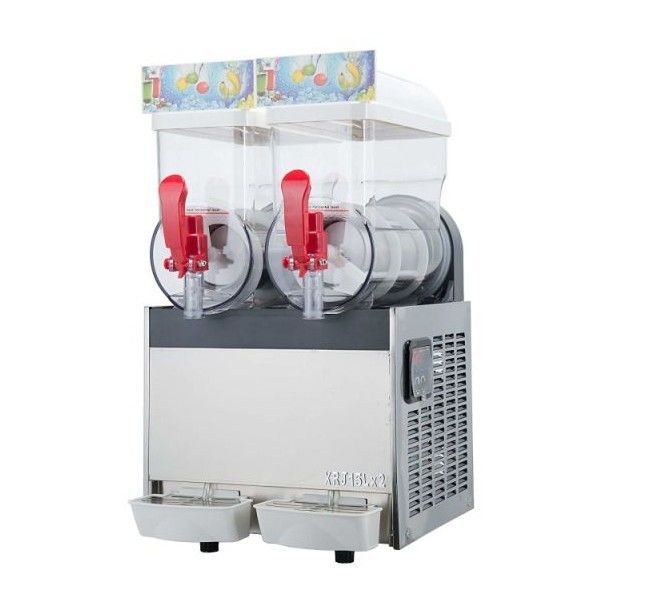 Machine de Smoothie de machine de neige fondue de glace de deux cuvettes avec un système plus frais pour le restaurant
